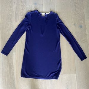 HALSTON HERITAGE Dark Blue Dress w/ Open Back Slit